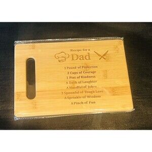 New!! Nice Gift Bamboo Cutting Board “Recipe For A Dad’’